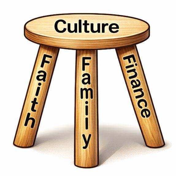 Culture rests on Faith, Family, and Finance
